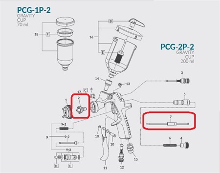 AZ4 HTE-S Nozzle + Needle Set 0,8